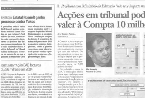 Documentação EAD faturou 2,336 milhões em 2004