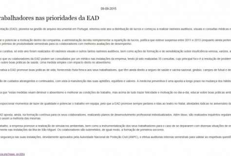 Bem-estar dos trabalhadores nas prioridades da EAD