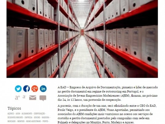 Gestão documental mais acessível a jovens empresários madeirenses