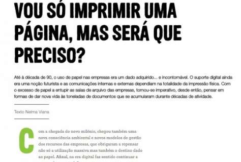 Vou só imprimir uma página, mas será que preciso?