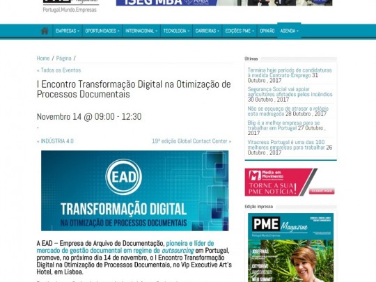 I Encontro Transformação Digital na Otimização de Processos Documentais