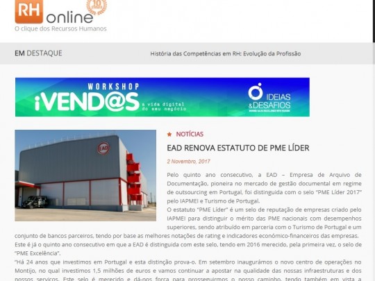 EAD renova estatuto de PME Líder