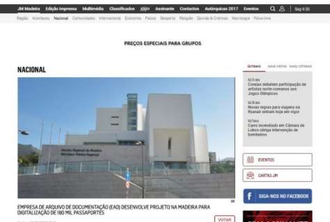 Empresa de Arquivo de Documentação (EAD) desenvolve projeto na Madeira para digitalização de180 mil passaportes