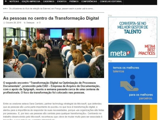 As pessoas no centro da Transformação Digital