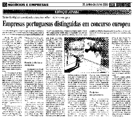 Empresas portuguesas distinguidas em concurso Europeu