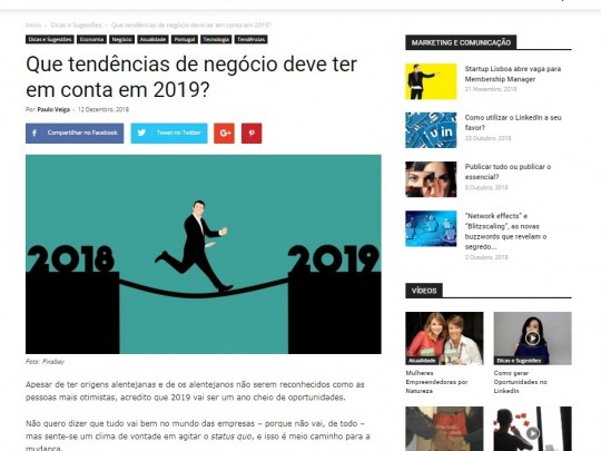 Que tendências de negócio deve ter em conta em 2019?