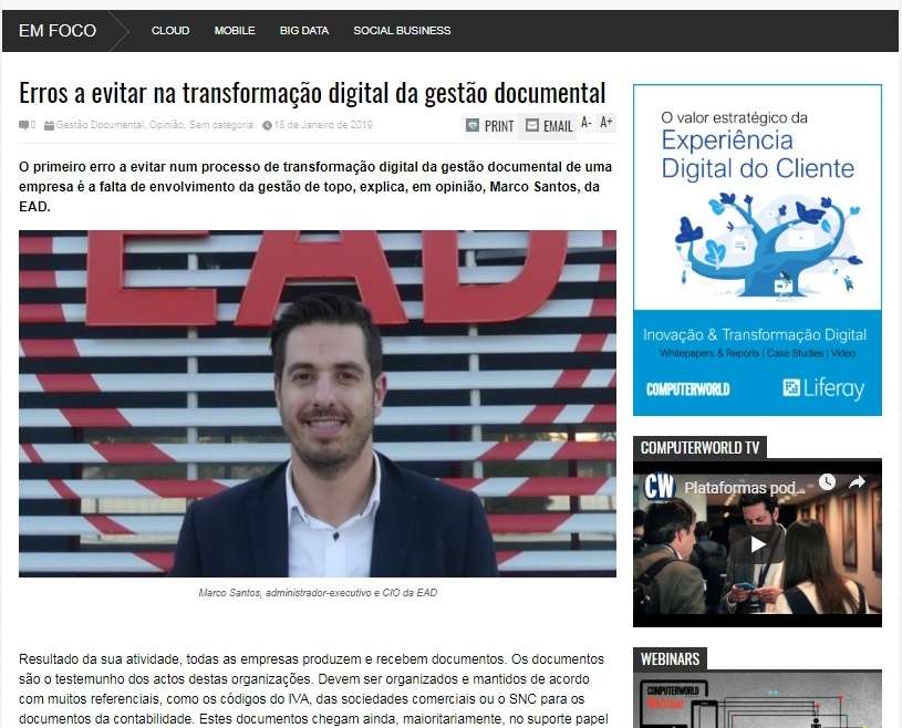 Erros a evitar na transformação digital da gestão documental