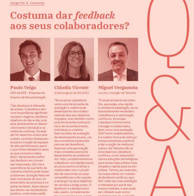 Costuma dar feedback aos seus colaboradores?