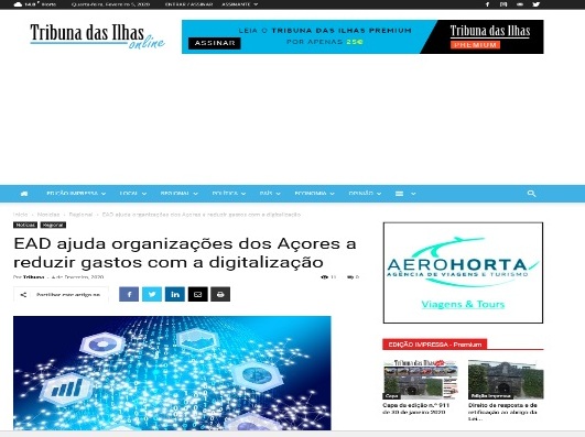 EAD ajuda organizações dos Açores a reduzir gastos com a digitalização