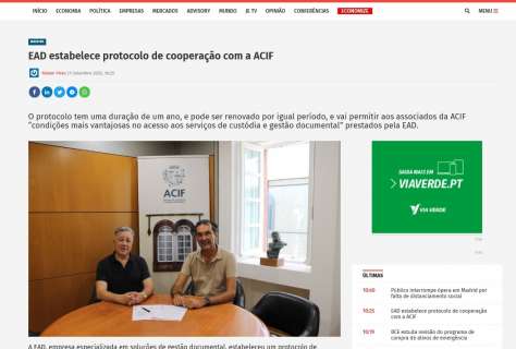 EAD estabelece protocolo de cooperação com a ACIF