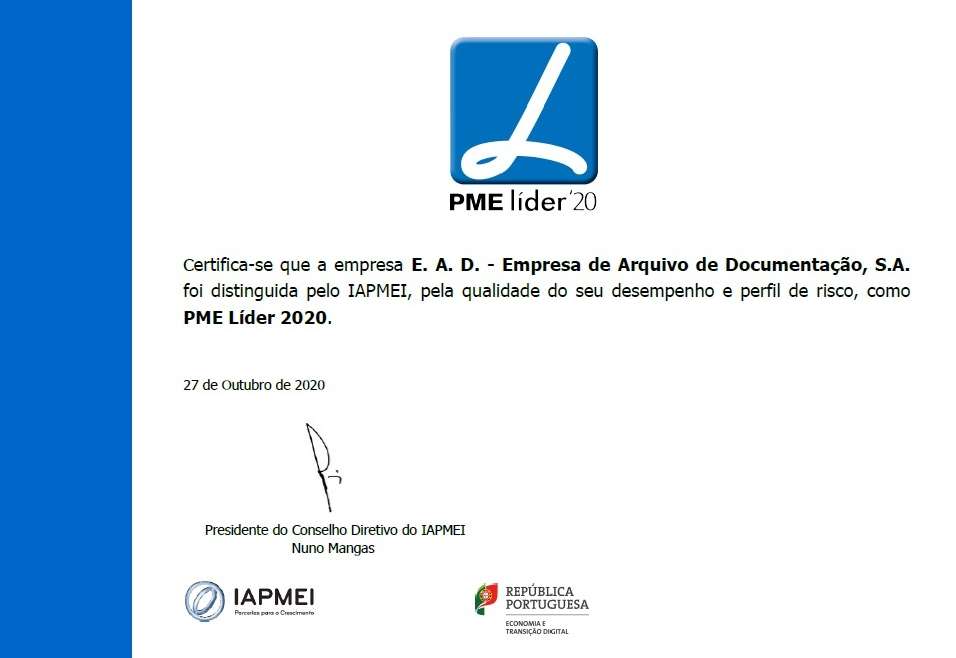 EAD é PME Líder 2020 pelo oitavo ano consecutivo