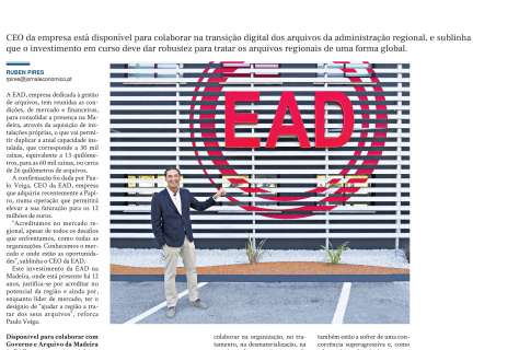 EAD vai duplicar capacidade instalada na Madeira