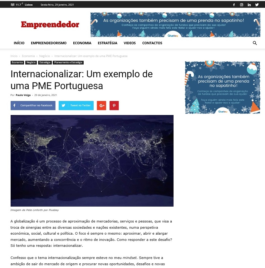 Internacionalizar: Um exemplo de uma PME Portuguesa