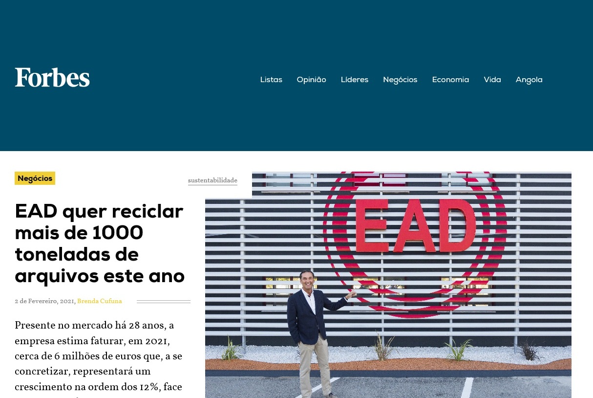 EAD quer reciclar mais de 1000 toneladas de arquivos este ano