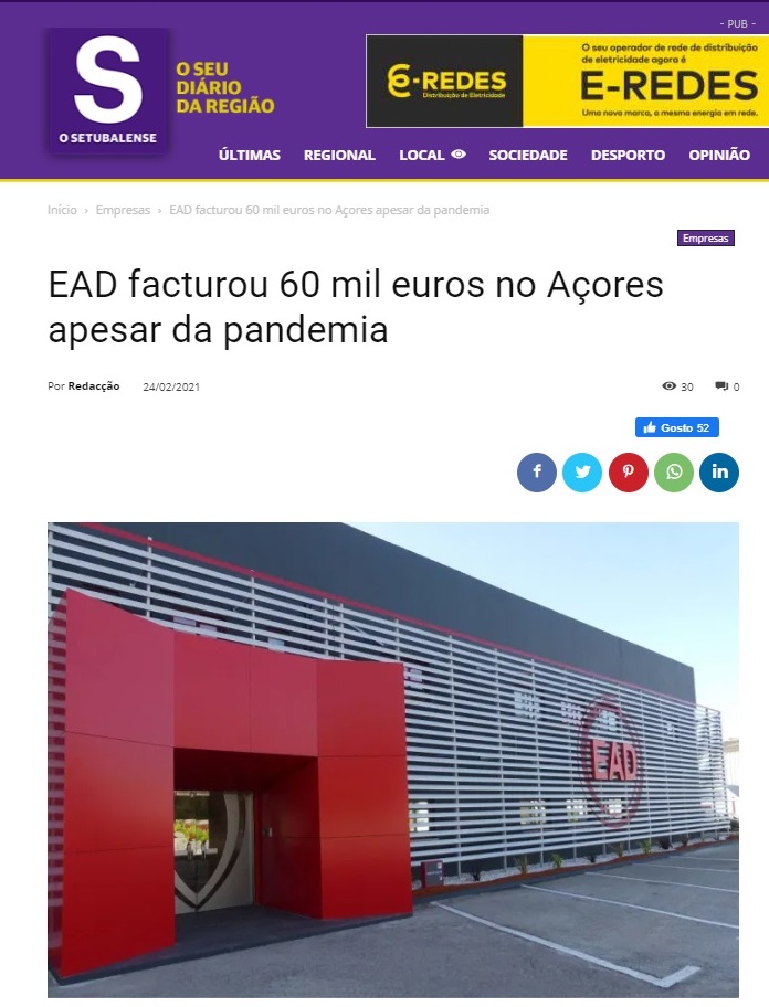 EAD facturou 60 mil euros no Açores apesar da pandemia.