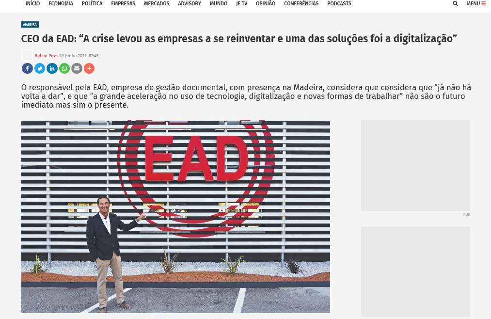CEO da EAD: “A crise levou as empresas a se reinventar e uma das soluções foi a digitalização”