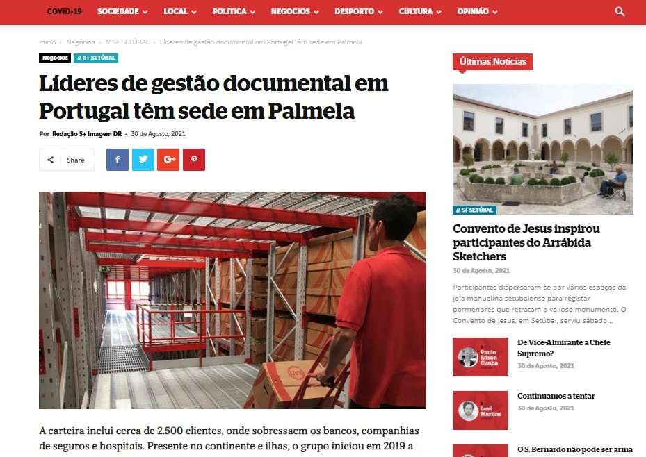 Líderes de gestão documental em Portugal têm sede em Palmela