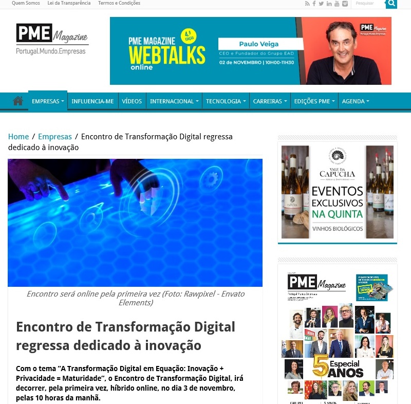 Encontro de Transformação Digital regressa dedicado à inovação