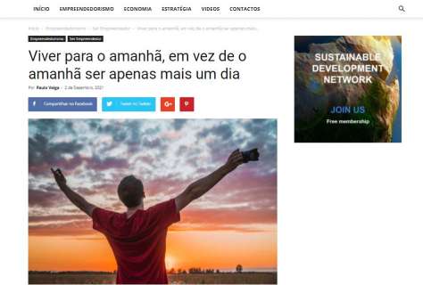 Viver para o amanhã, em vez de o amanhã ser apenas mais um dia