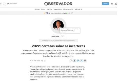 2022: certezas sobre as incertezas