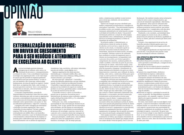 Externalização do Backoffice: um driver de crescimento para o seu negócio e atendimento de excelência ao cliente