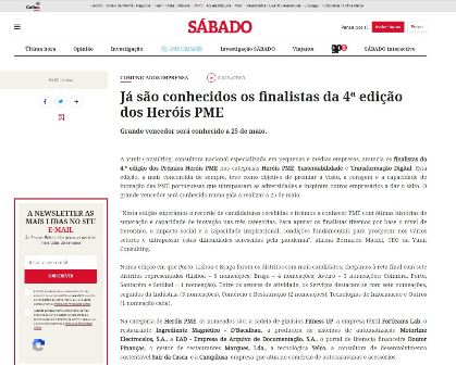 Já são conhecidos os finalistas da 4ª edição dos Heróis PME