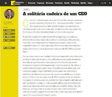 A solitária cadeira de um CEO