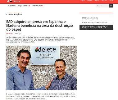 EAD adquire empresa em Espanha e Madeira beneficia na área da destruição do papel