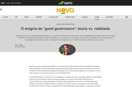 O enigma da “good governance”: teoria vs. realidade