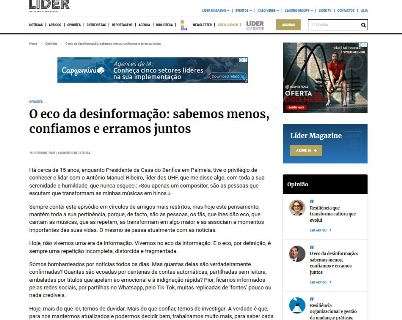 O eco da desinformação: sabemos menos, confiamos e erramos juntos